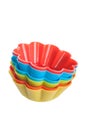Silicone baking cups for muffins Royalty Free Stock Photo