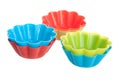Silicone baking cups for muffins or cupcake Royalty Free Stock Photo
