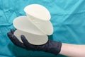 Silicone breast implant