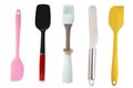 Silicone Cake Cream Spatula or dough scraper isolated on white background Royalty Free Stock Photo