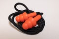 Silicone ear plugs for human ears Royalty Free Stock Photo