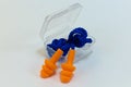 Silicone ear plugs for human ears Royalty Free Stock Photo