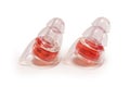 Silicone ear plugs for human ears Royalty Free Stock Photo