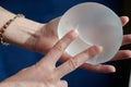 Silicone female breast implant is the main object of plastic surgery in human hands. Demonstration of the qualities of a