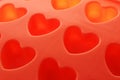 Silicone ice molds in the form of hearts