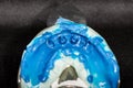 Silicone imprint of human teeth close-up. The manufacture of dental crowns and root pins