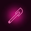 silicone scapula icon. Elements of kitchen tools in neon style icons. Simple icon for websites, web design, mobile app, info