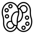 Silicone shoe insoles icon outline vector. Support ankle