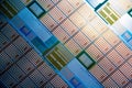 silicone wafer - closeup full-frame macro background for microelectronic chip manufacturing concept Royalty Free Stock Photo