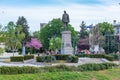 Silistra, Bulgaria, May 3, 2021: Statue of doctor Petar Vichev i