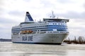 Silja Line Ferry arrives in Helsinki Royalty Free Stock Photo