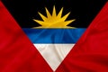 Silk Antigua and Barbuda Flag Royalty Free Stock Photo