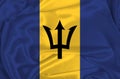 Silk Barbados Flag Royalty Free Stock Photo