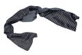 Silk black scarf isolated