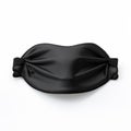 silk black sleep mask on white background