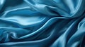 Silk blue fabric closeup