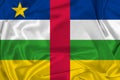 Silk Central African Republic Flag Royalty Free Stock Photo