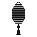 Silk chinese lantern icon, simple style