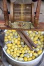 Silk cloth production Royalty Free Stock Photo