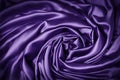 Silk Cloth Swirl Spiral Background, Purple Swirled Fabric Knot Royalty Free Stock Photo