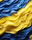 Silk in the colors flag of Ukraine or Switzerland Royalty Free Stock Photo