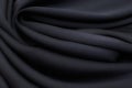 Silk or cotton fabric tissue. Dark gray or black color. Texture, background, pattern.... Royalty Free Stock Photo