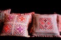 Silk Embroidery artwork in pillow