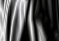 Silk Fabric Background, black and white Satin Cloth Waves, Abstract Flowing Waving Textile Royalty Free Stock Photo