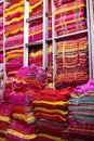 Silk fabric for sari on the market in India