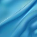 Silk fabric. Texture of blue wrinkled fabric. Blue wrinkled, wavy surface texture. Close-up, soft focus. background, pattern. eps Royalty Free Stock Photo