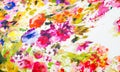 Silk fabric texture. flowers Royalty Free Stock Photo