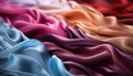 Silk fashion vibrant colors, elegant patterns, luxurious textured backdrop generated by AI