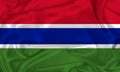 Silk Gambia Flag Royalty Free Stock Photo