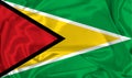 Silk Guyana Flag Royalty Free Stock Photo