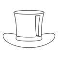 Silk hat icon, outline style Royalty Free Stock Photo