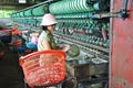 Silk making in Vietnam Royalty Free Stock Photo