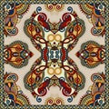 Silk neck scarf or kerchief square pattern design