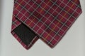 silk necktie (fancy dress tie for suit, tuxedo) checkered pattern tartan (plaid, checkers) Royalty Free Stock Photo