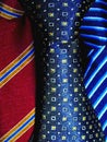 Silk neckties closeup Royalty Free Stock Photo