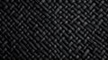 Silk Noir: Macro Texture of Black Wicker Patterned Silk Fabric