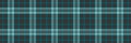 Silk pattern vector background, japanese plaid fabric seamless. Ragged texture tartan textile check in grey and cyan colors Royalty Free Stock Photo