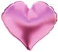 Silk Pink 3D Render Heart Illustration