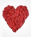 Silk Rose Petal Heart Royalty Free Stock Photo