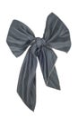Silk scarf. Black silk scarf folded like bowknot