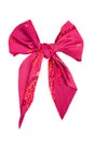 Silk scarf. Red silk scarf folded like bowknot