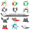 Silk screen printing icons