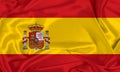 Silk Spain Flag Royalty Free Stock Photo