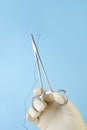 Silk Suture Royalty Free Stock Photo