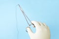 Silk Suture Royalty Free Stock Photo