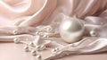 Silk symphony with foil pearlescence, luxurious pearl background